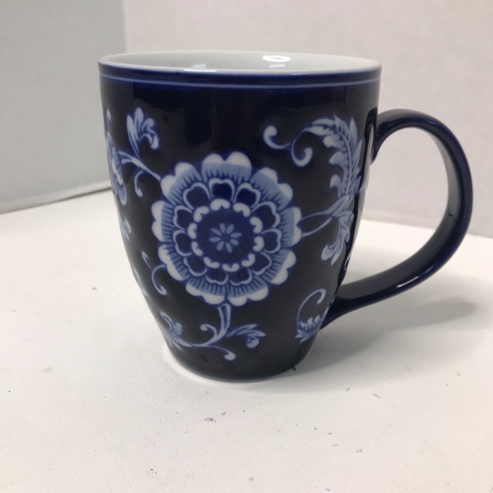 Pier 1 Mandarin Cobalt Blue Coffee Mug